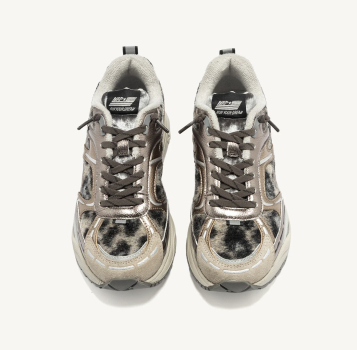 Preview: MRP Star Melrose Braun Taupe Leopard Sneaker